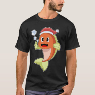 T-shirt Chapeau de Noël aux poissons