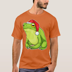 T-shirt Chapeau de Noël de grenouille Santa