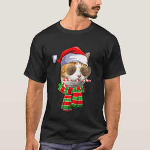 T-shirt Chapeau de Noël de Santa Lunettes de soleil drôles