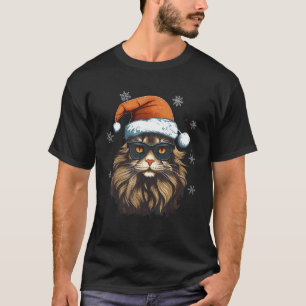 T-shirt Chapeau de Noël de Santa pour chat humour des fête
