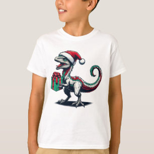 T-shirt Chapeau de Noël de Santa raptor