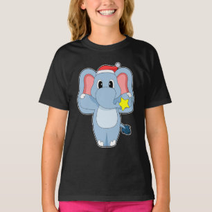 T-shirt Chapeau de Noël éléphant