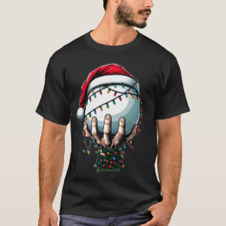 T-shirt Chapeau de Noël Fistball Sport Xmas vintage