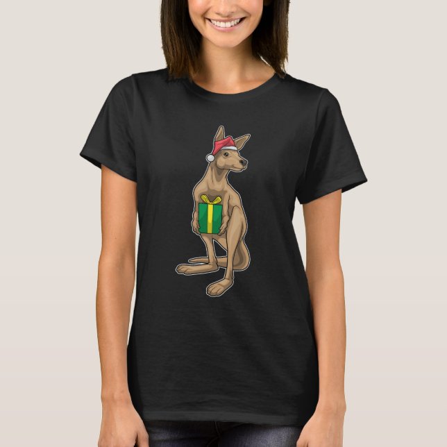 T-shirt chapeau de Noël Kangaroo (Devant)