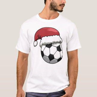 T-shirt Chapeau de Père Noël de Noël Ballon de Football