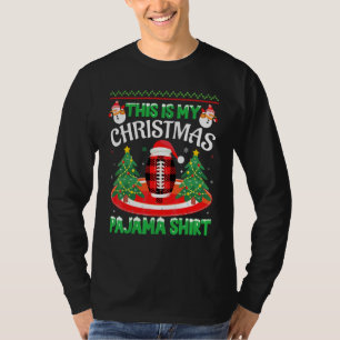 T-shirt Chapeau de Père Noël en pyjama de Noël américain U