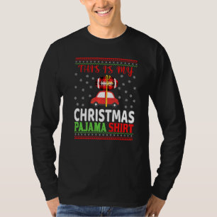 T-shirt Chapeau de Père Noël en pyjama de Noël USA Footbal