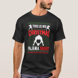 T-shirt Chapeau de Père Noël en pyjama de Noël USA Footbal