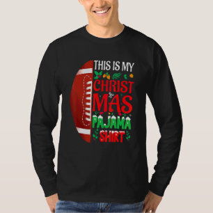 T-shirt Chapeau de Père Noël en pyjama de Noël USA Footbal