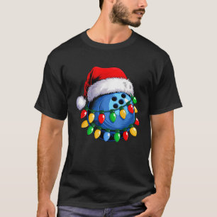 T-shirt Chapeau de Santa boule de bowling Noël Bowling Xma