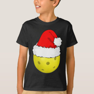 T-shirt Chapeau de santa de Noël pour femmes pickleball