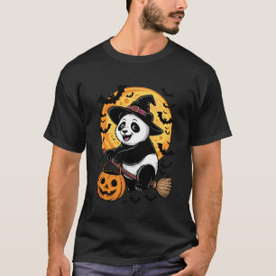 T-shirt Chapeau de sorcière de panda mignon d'Halloween Ci