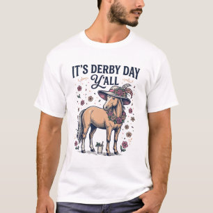 T-shirt Chapeau floral de cheval de Derby Day Y’all