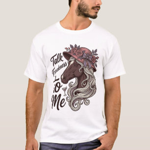 T-shirt Chapeau Floral De Course De Cheval Vintage Talk Fr