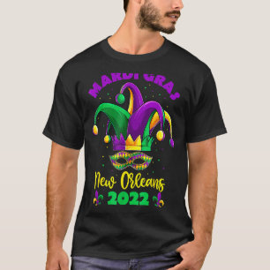 T-shirt Chapeau Masque de Bouffon Mardi Gras La Nouvelle-O