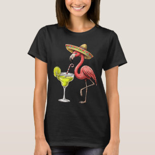 T-shirt chapeau mexicain flamant margarita cinco de mayo