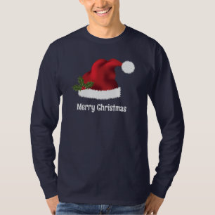 T-shirt Chapeau Rouge Au Père Noël Avec Texte Holly Et Per