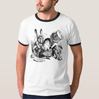 T-shirt Chapelier fou et lièvres de mars trempant le loir