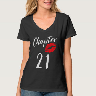 T-shirt Chapitre 21 21e Années Groupe Fête de la lèvre Fil