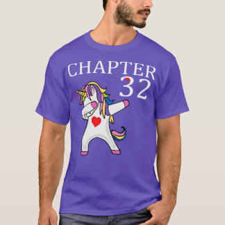 T-shirt chapitre 32 licorne dabbing heureux anniversaire 3