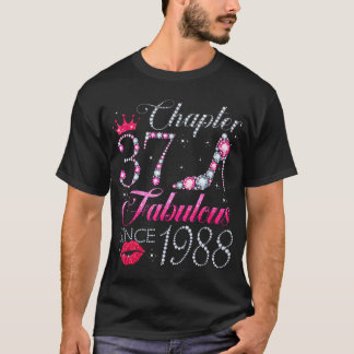 T-shirt Chapitre 37 Fabuleux depuis 1988 37E Anniversaire 