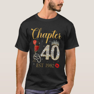 T-shirt Chapitre 40 Ans EST 1982 40E Anniversaire Rouge Ro