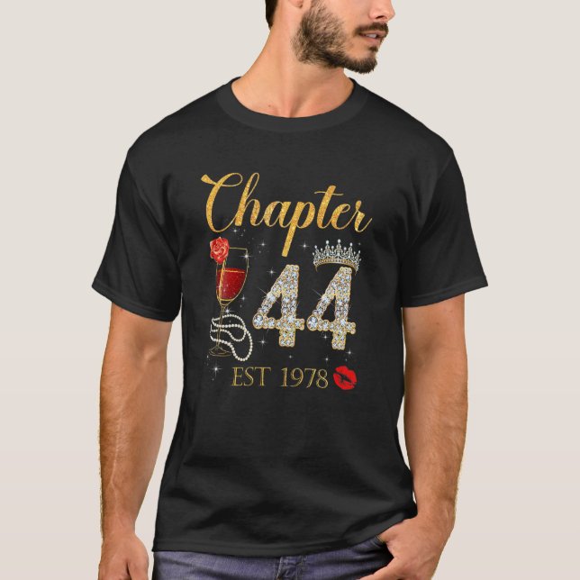 T-shirt Chapitre 44 Années EST 1978 44E Anniversaire Rouge (Devant)