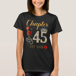 T-shirt Chapitre 45 ans EST 1978 45e anniversaire Red Rose