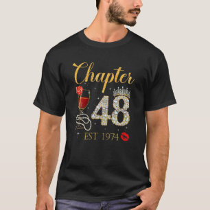 T-shirt Chapitre 48 Années EST 1974 48E Anniversaire Rouge