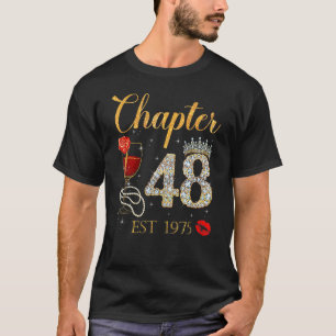 T-shirt Chapitre 48 Années EST 1975 48e Anniversaire Red R