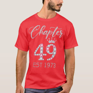 T-shirt Chapitre 49 EST 1973 49E Anniversaire Dons De Dos 