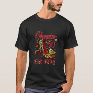 T-shirt Chapitre 50 ans EST 1974 50e anniversaire Leopard