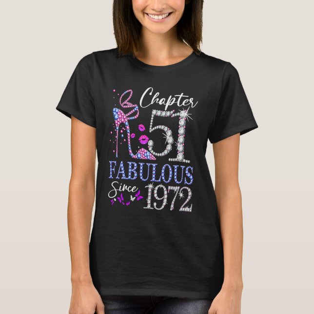 T-shirt Chapitre 51 Fabuleux depuis 1972 51e Anniversaire  (Devant)