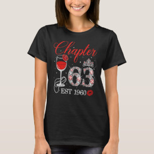 T-shirt Chapitre 63 ans EST 1960 63e anniversaire Red Rose