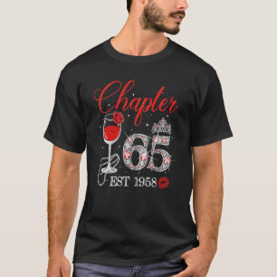 T-shirt Chapitre 65 ans EST 1958 65e anniversaire Red Rose