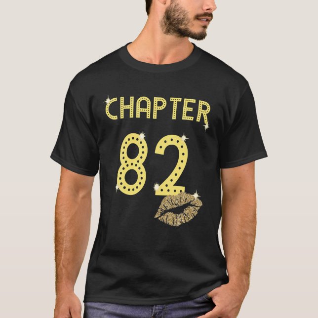 T-shirt Chapitre 82 Ans 82E Joyeuse Lèvres Anniversaire Fe (Devant)