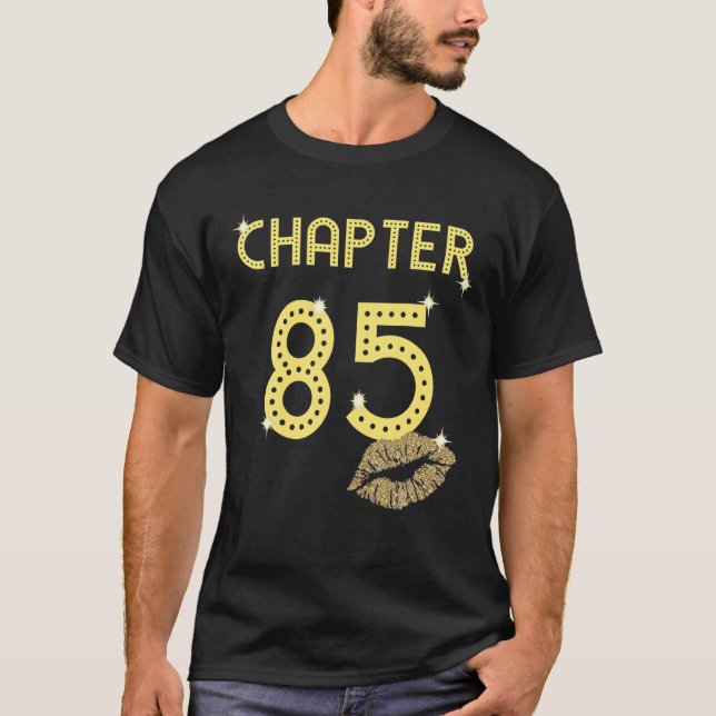 T-shirt Chapitre 85 Ans 85E Joyeuse Lèvres Anniversaire Fe (Devant)