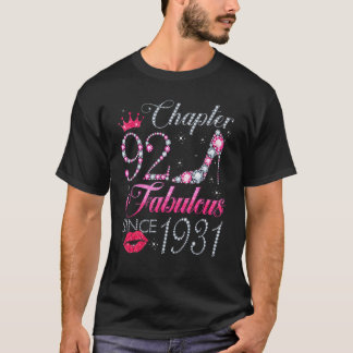 T-shirt Chapitre 92 Fabuleux depuis 1931 92e anniversaire 