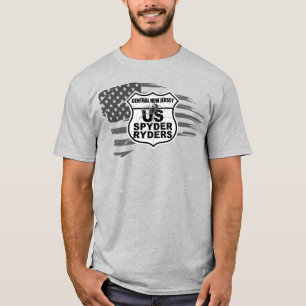 T-shirt Chapitre du New Jersey central - Drapeau tatoué bw