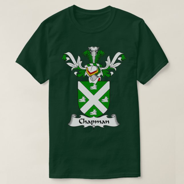 T-shirt Chapman Manteau d'armoiries Famille Crest 1 (Design devant)