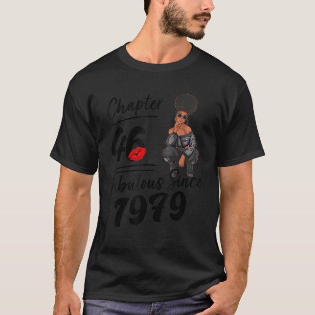 T-shirt Chapter 46 Fabulous Since 1979 46th Birthday Party (Devant)