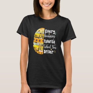 T-shirt Chaque Bunnies Favori Conducteur De Bus Scolaire M