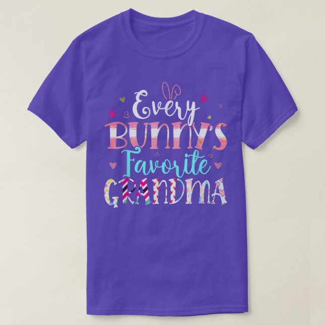 T-shirt Chaque Bunny de grand-mère favori mignon Coeurs he (Design devant)