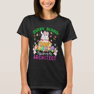 T-shirt Chaque Bunny Favori Architecte Deux Bunnies Avec E