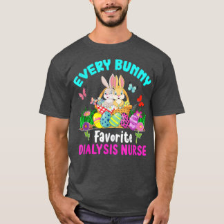 T-shirt Chaque Bunny Favori Dialyse Infirmière de mignons
