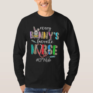 T-shirt Chaque Bunny S Infirmière Favorite Lpn Life Bunnie