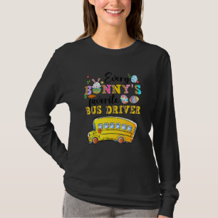 T-shirt Chaque Bunny's Favorite Bus Driver Joyeux jour de