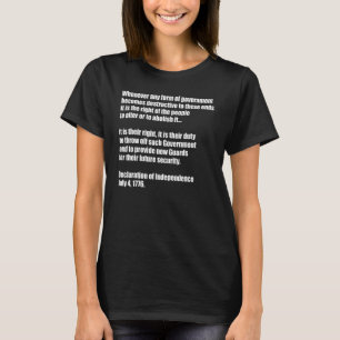 T-shirt Chaque Fois Qu'Une Forme De Gouvernement Devient D