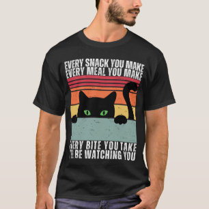 T-shirt Chaque Friandise Que Vous Faites Mignon Chat Noir 