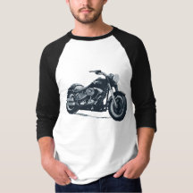 Chaque garçon aime une moto américaine Fat Blue